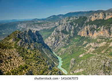  view of the Verdon gorge. Provence, France.