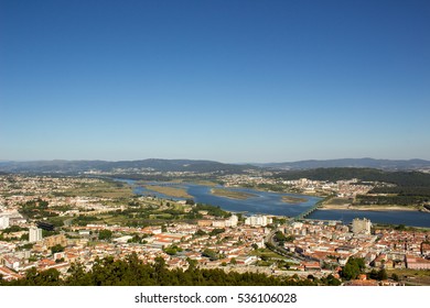 View of Viana do Castelo, Lima river, in the Northern Portugal