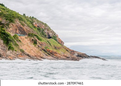 View At Victoria Bay. The Train Tunnel In The Railroad Between George And Knysna Is Visible