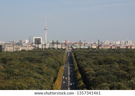 Similar – Image, Stock Photo Skyline Berlin. Panorama with zoo