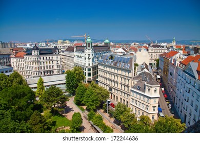 view of Vienna district from the roof of House of the Sea