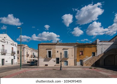 A View Of The Village Of Poggiorsini, Italy. Poggiorsini Was A Feud Of The Orsini Family, It Is The Smallest City Center In The Metropolitan City Of Bari.