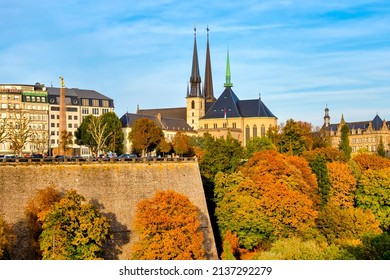 View Of The Ville Haute And Parcs De La Pétrusse, Luxembourg City, Luxembourg
