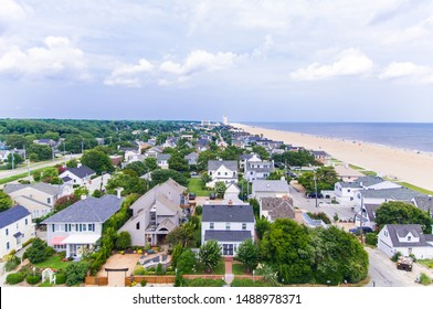 View of Virginia Beach Homes and Beach from the Sky