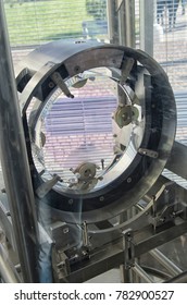 View of the Virgo interferometer end mirror