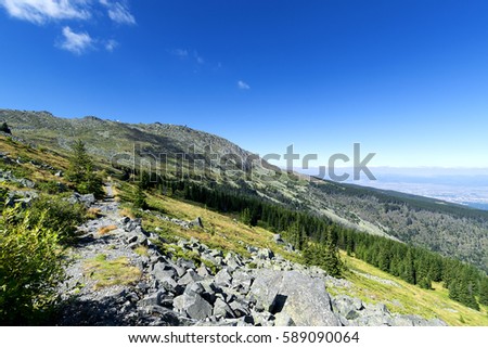 View at Vitosha Mountain. Near Sofia, Bulgaria