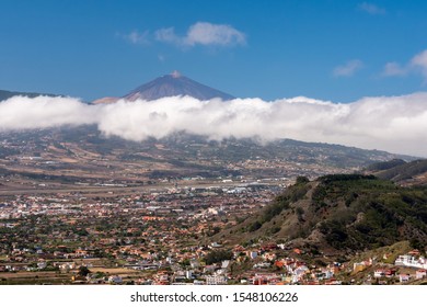 View Of The Volcano Teide And The City Of San Cristobal De La Laguna