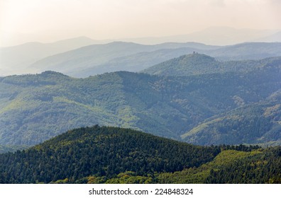 View Of Vosges Mountains In Alsace - France