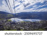 View from the Voss Gondol cable car, Vossevangen, Norway