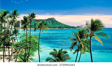 View of Waikiki Beach and Diamond Head