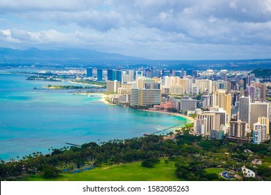 View of Waikiki beach, Hawaii
