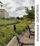 View of walking path lytle park