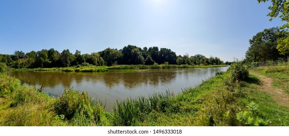 View Of The Warta River. Poland.