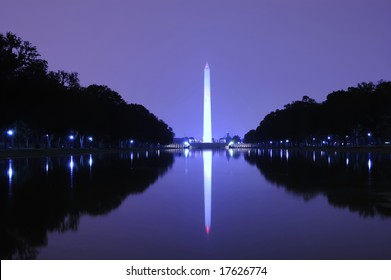 View Of Washington DC Monument At Night