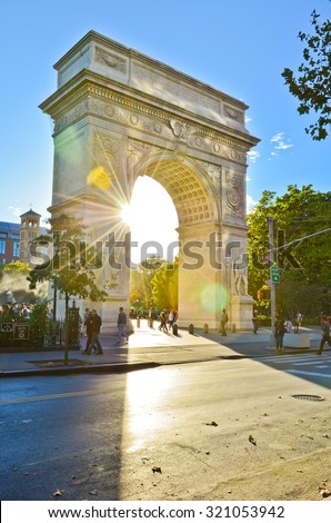 View of Washington Square Park in New York City