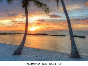 A View of the Water in Abaco, The Bahamas, at Sunrise and/or Sunset