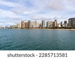 View from the waterfront of city of Fortaleza, State of Ceara, in northeastern Brazil. Tourism.  Cityscape