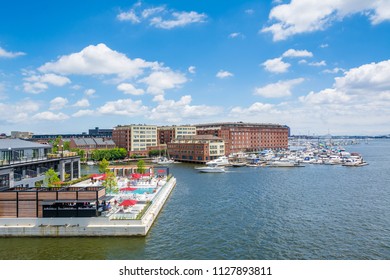 View of the waterfront in Fells Point, Baltimore, Maryland