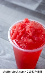 A View Of A Watermelon Slushie.