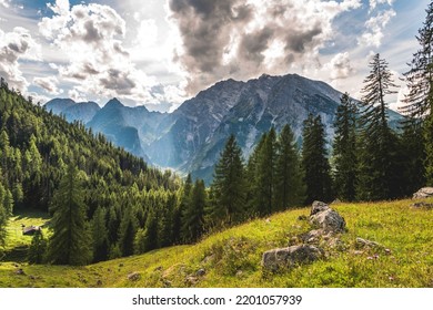 View of Watzmann, National Park Berchtesgaden, Berchtesgadener Land, Upper Bavaria, Bavaria, Germany