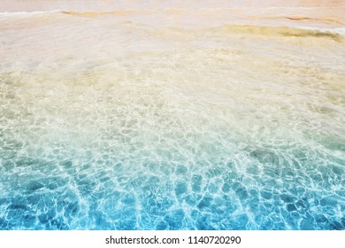 View Of The Waves Near The Beach From The First Person At The Beach