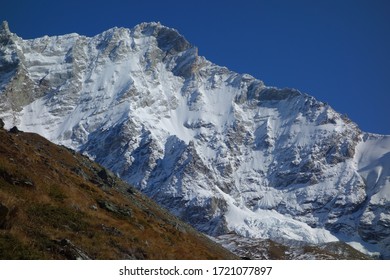 View to Weisshorn mountain in the Swiss Alps