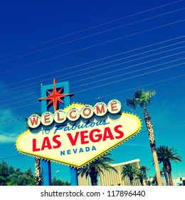 A view of Welcome to Fabulous Las Vegas sign in Las Vegas Strip