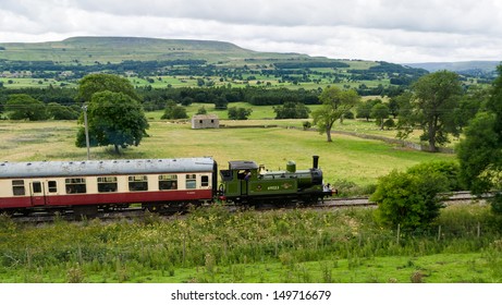 View Of Wensleydale With Steam Train