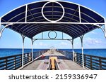 The view of William O  Lockhart Municipal Pier  Palm Beach, Florida, USA 