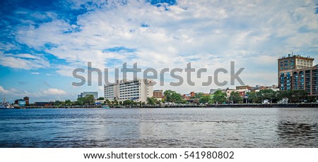 View of Wilmington North Carolina from across the river