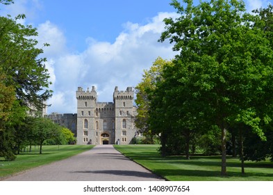 View of Windsor Castle from the Long Walk, England