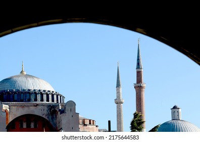 view at winndow to see roof of blue mosque