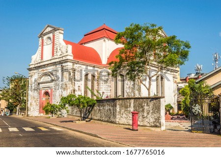 View at the Wolvendaal Church in the streets of Colombo, Sri Lanka