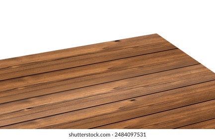 View of wood or wooden table top corner Isolated on white background - Powered by Shutterstock