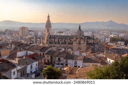View of the Xativa collegiate church from the 16th century. Valencia, Spain.