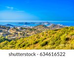 View of Yalikavavk at Sunset, Bodrum, Turkey