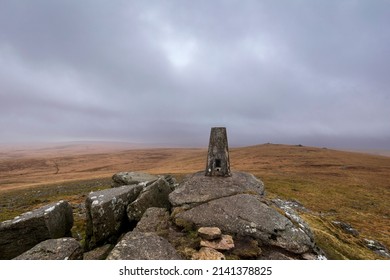 View from Yes Tor towards High Willhays the highest point on Dartmoor national park and the south of England, Okehampton Devon in the west of England UK