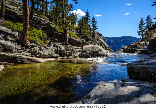 View Yosemite Creek Just Before Plunging Stock Photo (Edit Now) 655793581