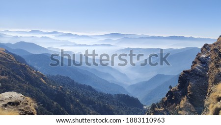 The view you see when you go for trek to Chopta, Uttarakhand. Chopta is a beautiful hill station and a tourist spot. It offers you the best views, plenty of snowfalls and a view of gigantic Himalayas.