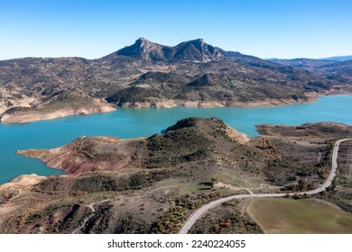 View of Zahara - El Gastor Reservoir, Cadiz, Andalusia, Spain
