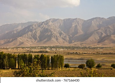 View Of Zarafshan Range Mountains, Part Of Pamir, Samarkand, Uzbekistan