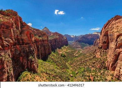 View Of Zion Canyon From Observation Point, Utah