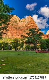 View From Zion Lodge  In Zion National Park