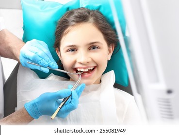 Viewed Oral Hygiene. Child To The Dentist. Child In The Dental Chair Dental Treatment During Surgery.