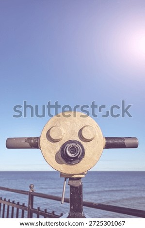 Viewing scope at a viewpoint, selective focus, color toning applied.