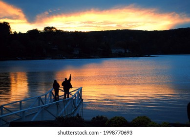 Viewing the Sunset over Candlewood Lake 