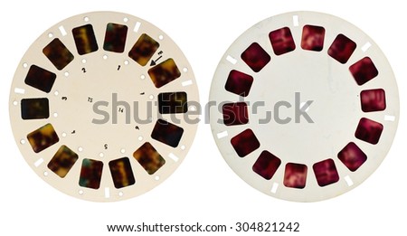 View-master disk isolated on white