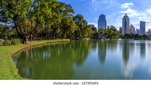 Viewpoint At Lake Of Lumphini Park Bangkok ,Thailand