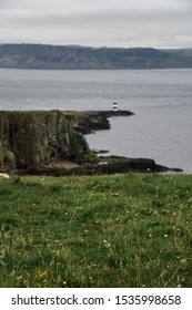 Viewpoint On The Rathlin Island With Lighthouse 