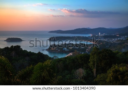 Viewpoint Three Phuket Beach Sunset Patong Stock Photo Edit